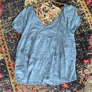 Old Navy Blue Flowy Blouse